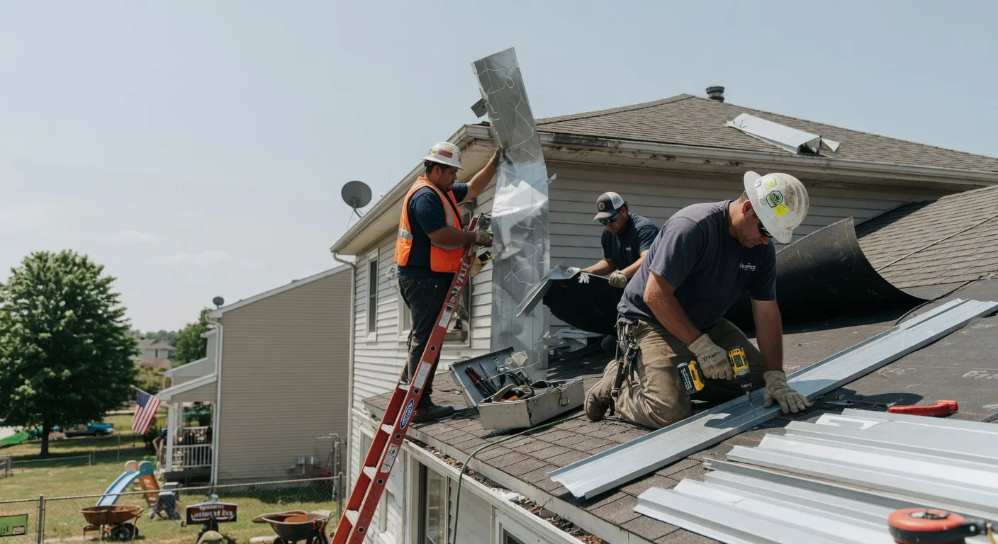 Storm Damage Metal Roof Repair in New Gretna, NJ